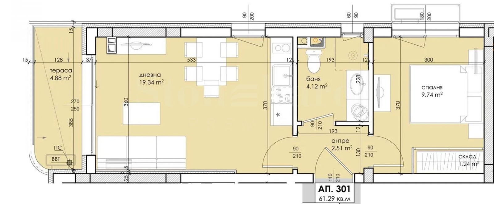 Продава 2-СТАЕН, гр. Созопол, област Бургас, снимка 2 - Апартаменти - 53898615