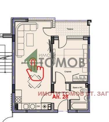Продава 2-СТАЕН, гр. Стара Загора, Загорка, снимка 4 - Апартаменти - 52572810