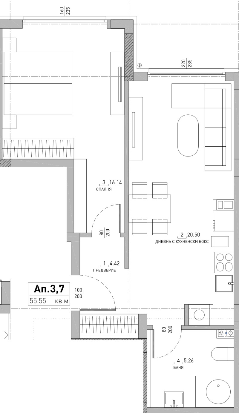 Na prodej  1 ložnice Sofia , Malinova dolina , 67 m2 | 71707940 - obraz [3]