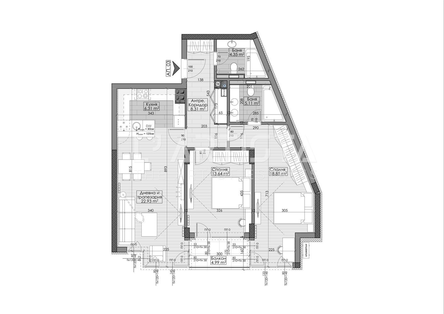 Продава 3-СТАЕН, гр. София, Манастирски ливади, снимка 4 - Апартаменти - 53723726