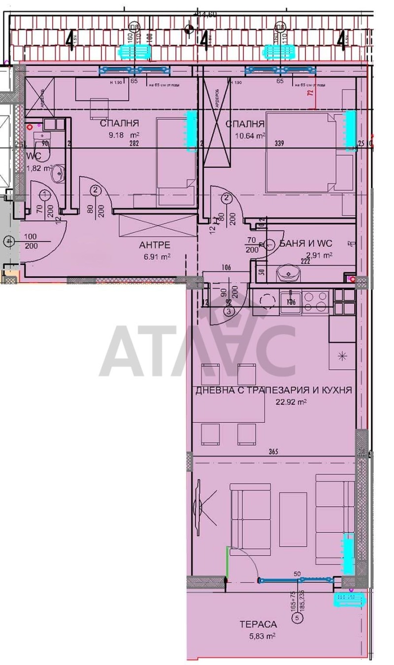 Zu verkaufen  2 Schlafzimmer Plowdiw , Hristo Smirnenski , 85 qm | 81926031 - Bild [12]