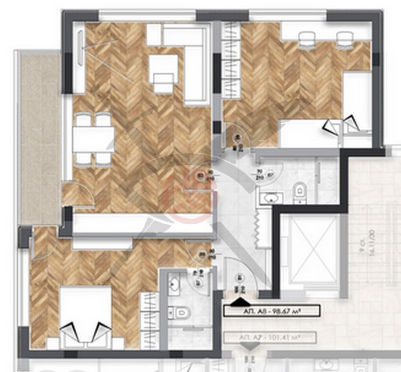 En venta  2 dormitorios Sofia , Lyulin 6 , 115 metros cuadrados | 42355787