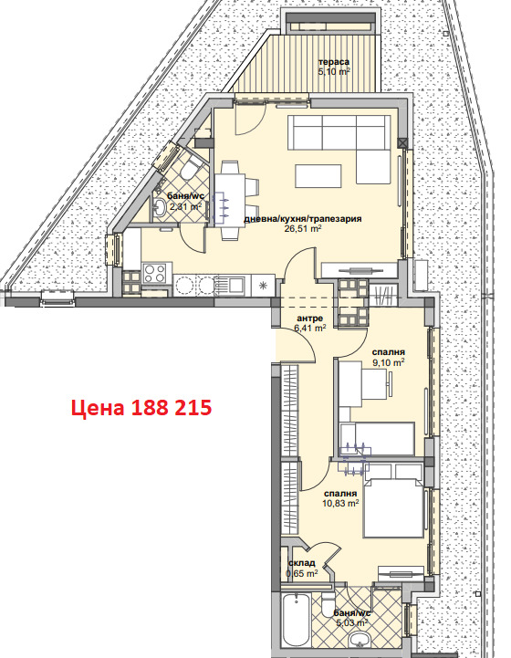 Продава 3-СТАЕН, гр. София, Люлин 7, снимка 3 - Апартаменти - 47107687