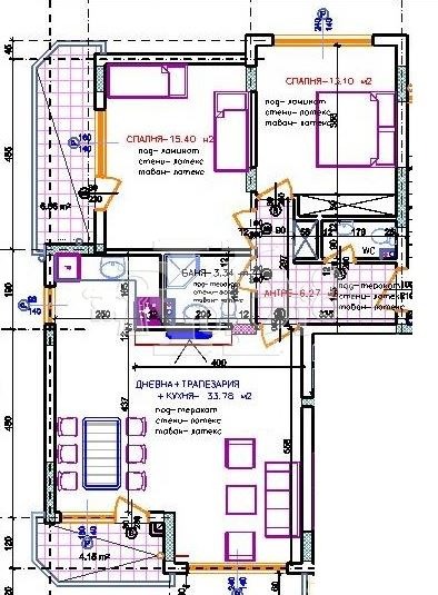 Продаја  2 спаваће собе Добрич , Добротица - Албенска , 89 м2 | 73807027 - слика [2]