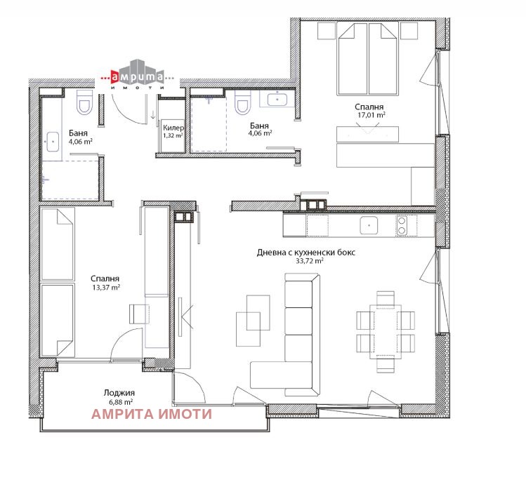 Продава 3-СТАЕН, гр. София, Манастирски ливади, снимка 5 - Апартаменти - 56072189