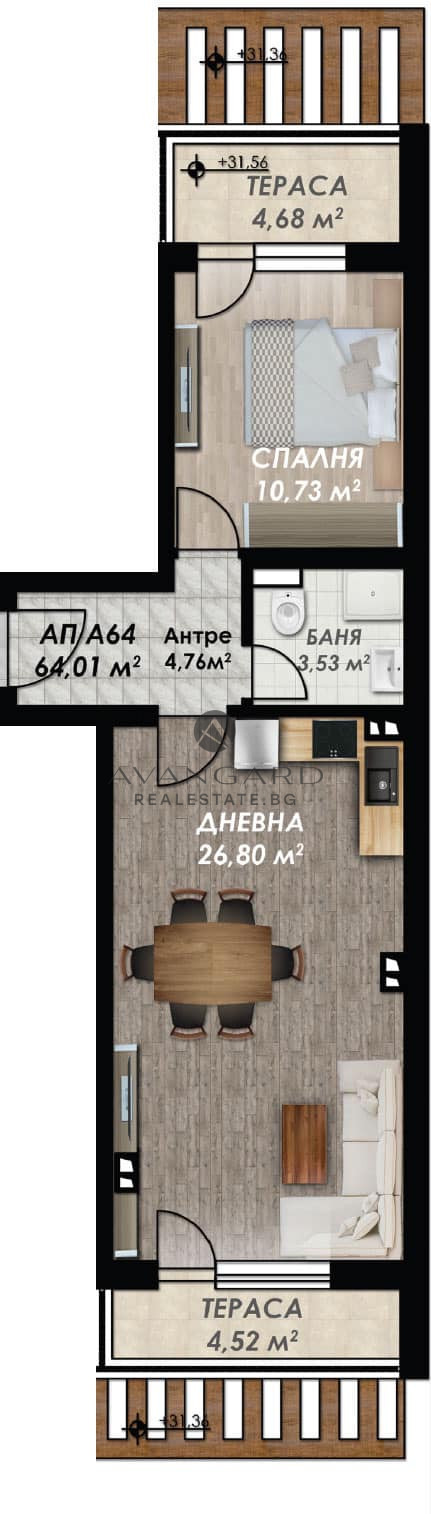 Продава  2-стаен град Пловдив , Кършияка , 77 кв.м | 13555218 - изображение [2]