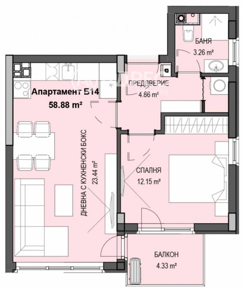 Продава 2-СТАЕН, гр. София, Кръстова вада, снимка 4 - Апартаменти - 53520147