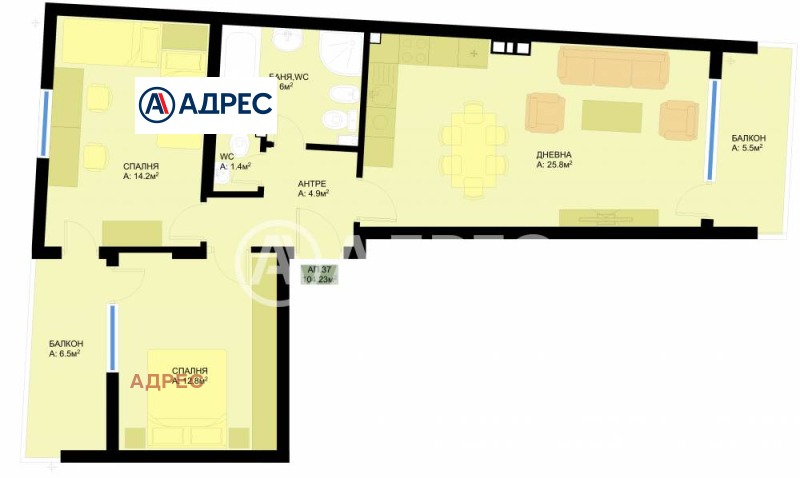 Продава 3-СТАЕН, гр. Варна, Гранд Мол, снимка 4 - Апартаменти - 53537014