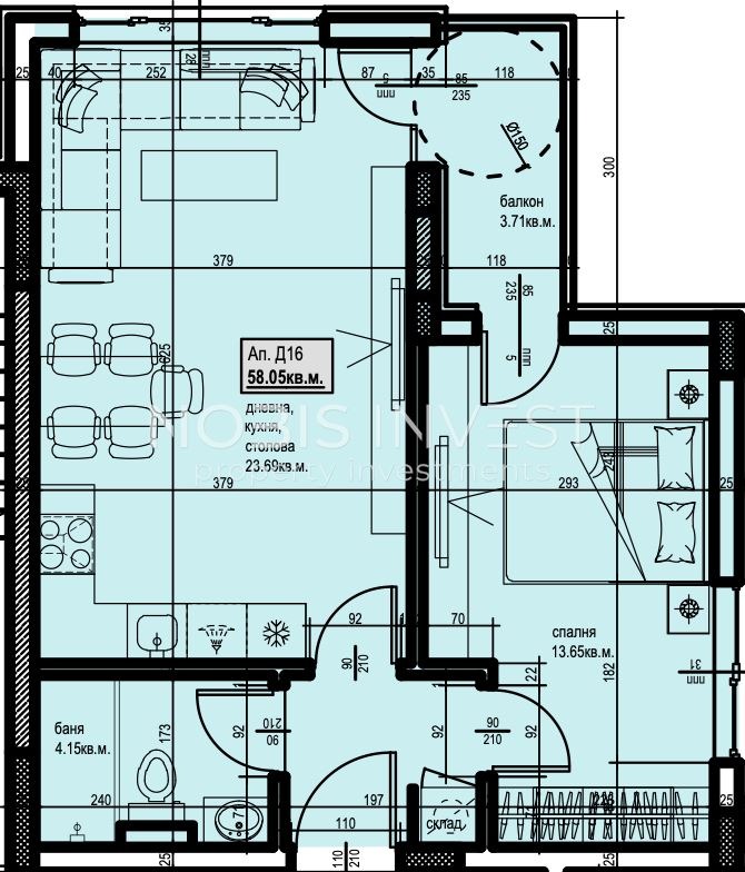For Sale  1 bedroom Plovdiv , Hristo Smirnenski , 68 sq.m | 18359388 - image [3]