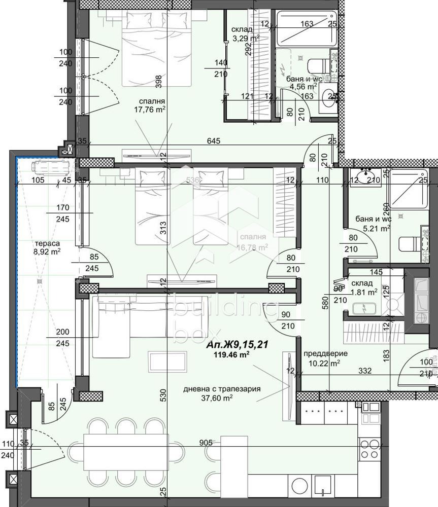 Продава 3-СТАЕН, гр. Пловдив, Тракия, снимка 2 - Апартаменти - 55574155