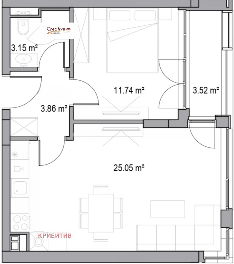 En venta  1 dormitorio Plovdiv , Zapaden , 62 metros cuadrados | 41300470 - imagen [6]