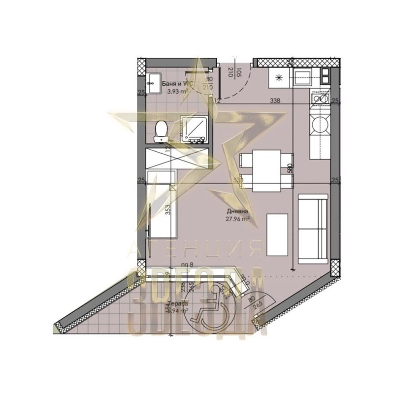 En venta  Estudio Plovdiv , Jristo Smirnenski , 57 metros cuadrados | 35930730 - imagen [2]