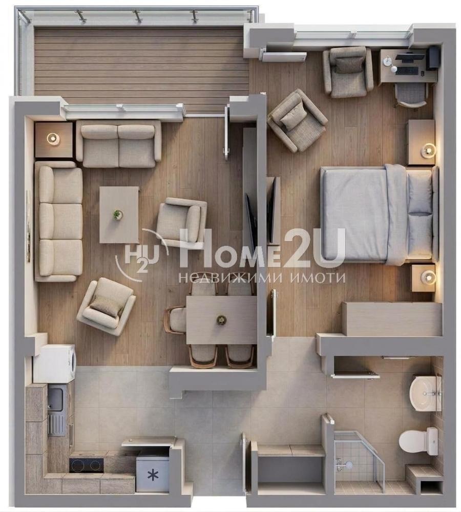 Продава 2-СТАЕН, гр. Пловдив, Южен, снимка 6 - Апартаменти - 54629613