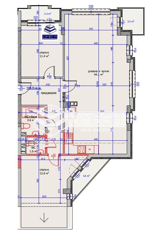 Till salu  2 sovrum Burgas , Lazur , 105 kvm | 95323751 - bild [2]