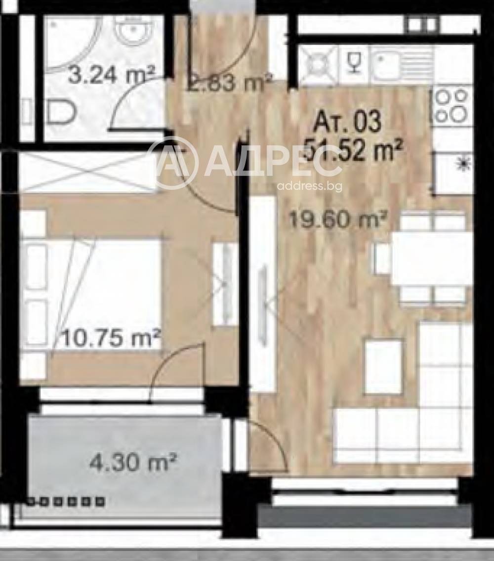 Продава 2-СТАЕН, гр. София, Зона Б-5, снимка 2 - Апартаменти - 54224498