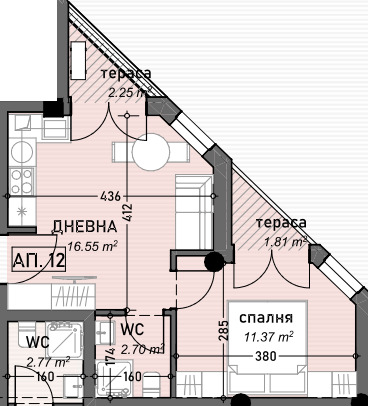 Myytävänä  1 makuuhuone Stara Zagora , Bila , 52 neliömetriä | 16393699 - kuva [2]