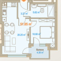 Продава  2-стаен град София , Зона Б-18 , 74 кв.м | 75800139 - изображение [3]