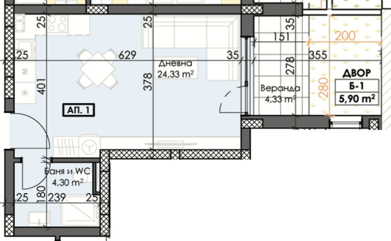 Продава  1-стаен град Пловдив , Тракия , 54 кв.м | 76024456 - изображение [2]