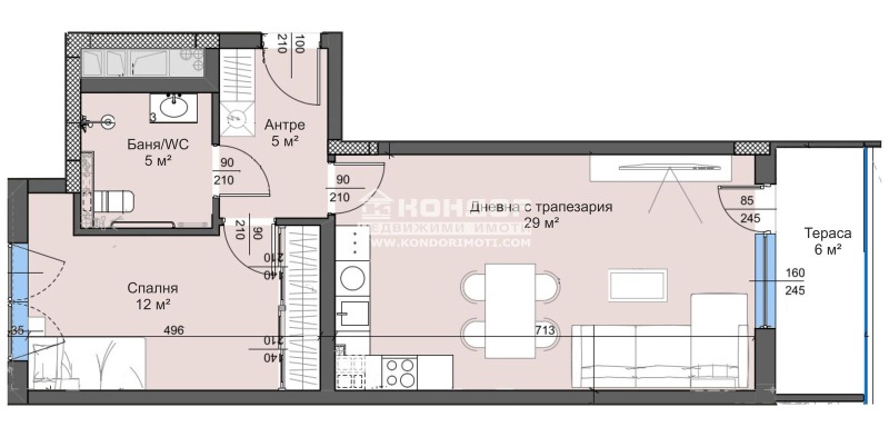 In vendita  1 camera da letto Plovdiv , Trakiia , 80 mq | 58027667 - Immagine [2]