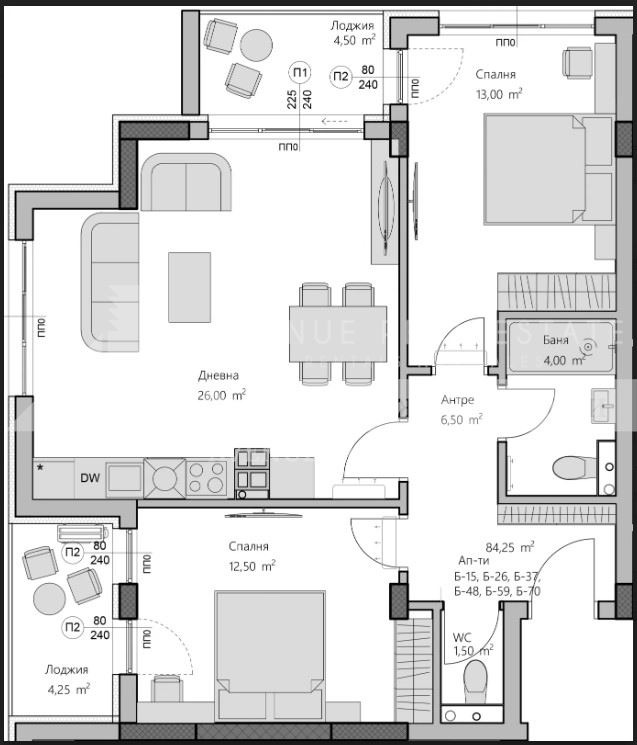 In vendita  2 camere da letto Plovdiv , Hristo Smirnenski , 100 mq | 83433539 - Immagine [2]