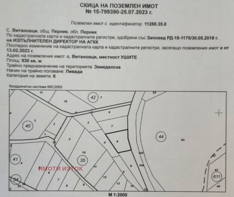 Продава ПАРЦЕЛ, с. Витановци, област Перник