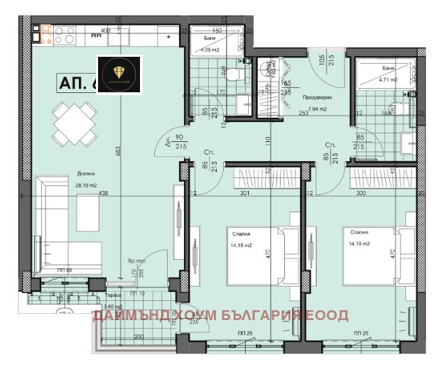 À vendre  2 chambres Plovdiv , Gagarin , 109 m² | 57409931 - image [2]