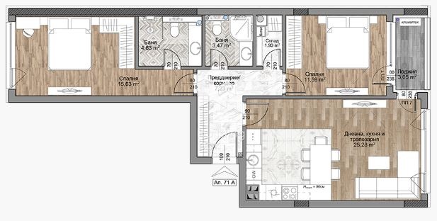Till salu  2 sovrum Sofia , Mladost 4 , 100 kvm | 85150022 - bild [2]