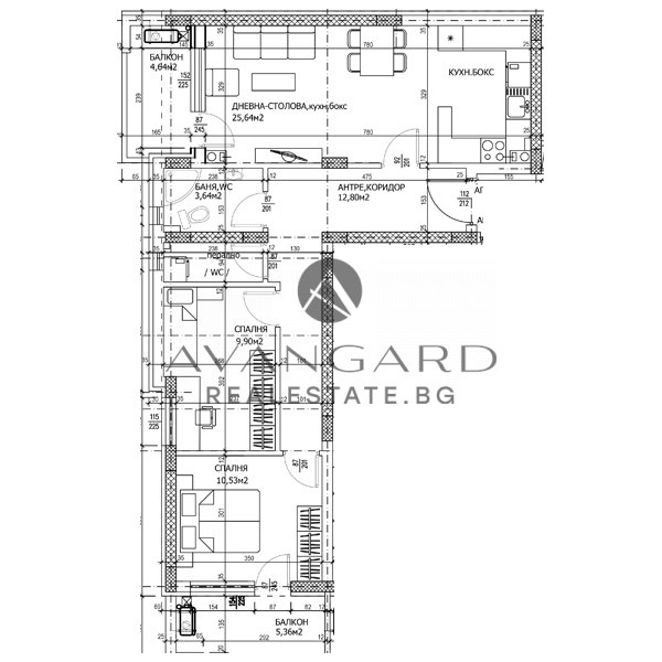 For Sale  2 bedroom Plovdiv , Trakiya , 104 sq.m | 11851137 - image [2]