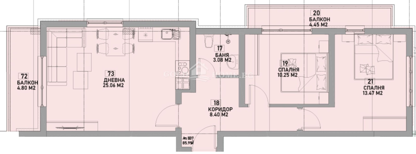 Продава 3-СТАЕН, гр. Пловдив, Южен, снимка 2 - Апартаменти - 55575805
