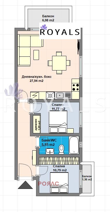 In vendita  2 camere da letto Varna , Briz , 95 mq | 81296521 - Immagine [2]