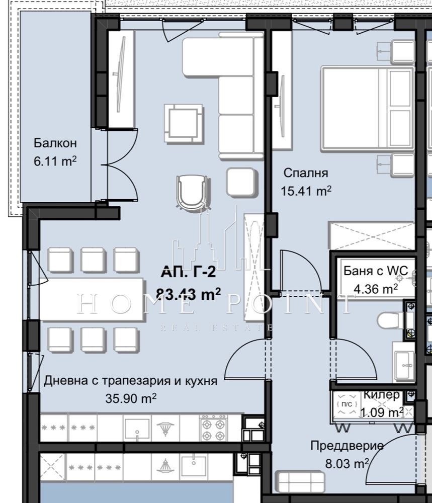 Продава 2-СТАЕН, гр. Пловдив, Христо Смирненски, снимка 5 - Апартаменти - 54348563