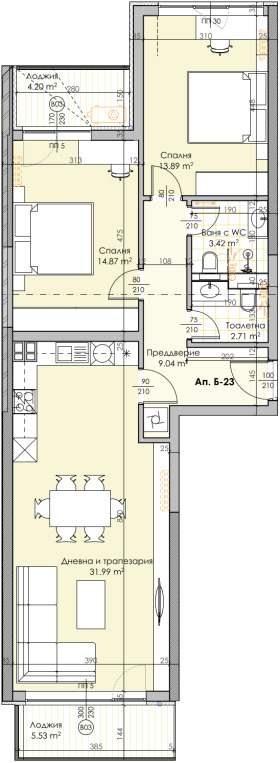 2 Schlafzimmer Karschijaka, Plowdiw 1