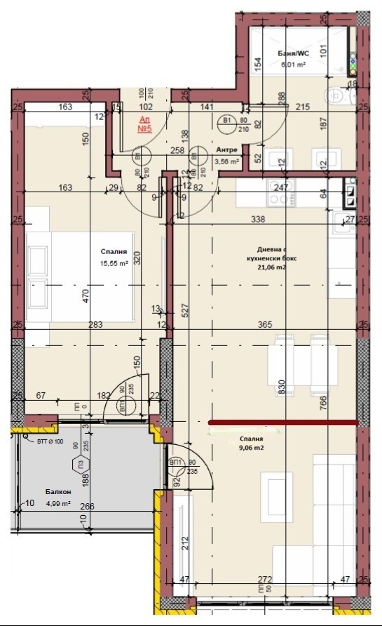 Продава 3-СТАЕН, гр. Варна, Виница, снимка 4 - Апартаменти - 53709942