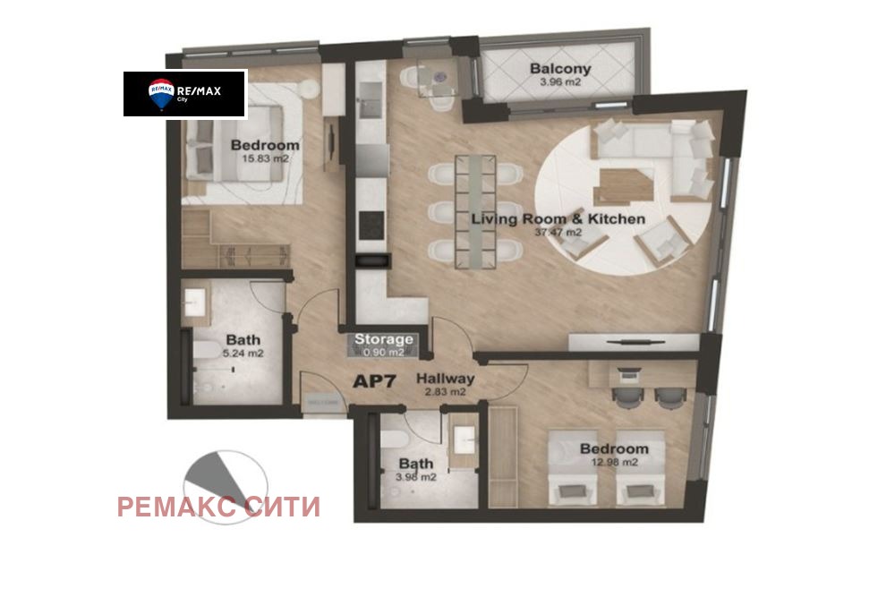 Продава 3-СТАЕН, гр. София, Хладилника, снимка 2 - Апартаменти - 52810719