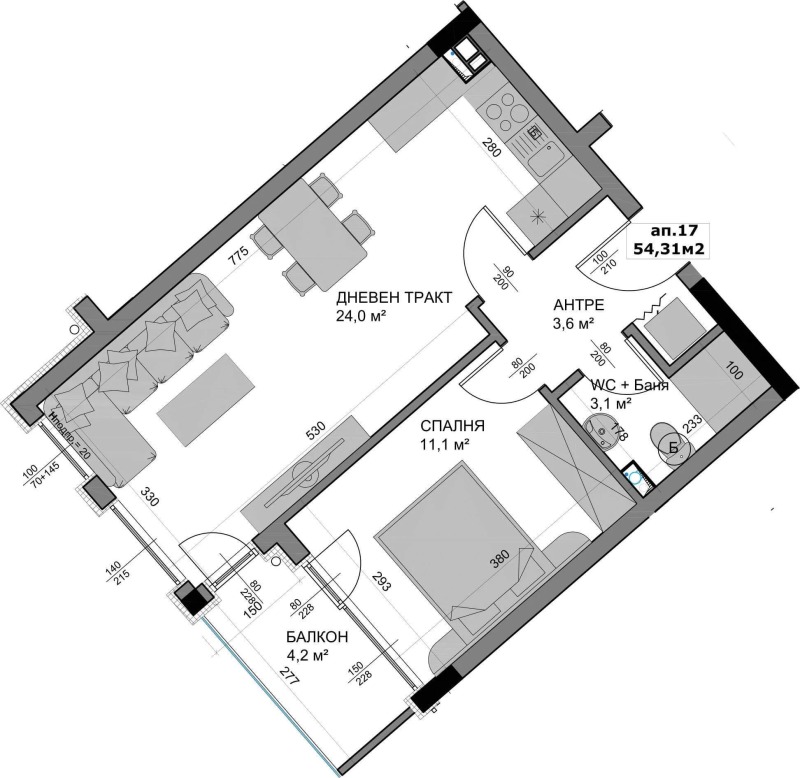 Zu verkaufen  1 Schlafzimmer Warna , Wladislaw Warnentschik 1 , 62 qm | 73415099 - Bild [2]