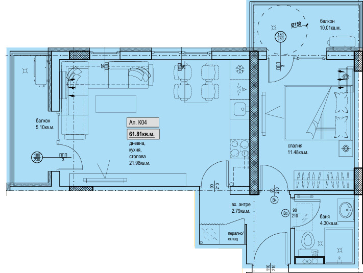 Продава 2-СТАЕН, гр. Пловдив, Христо Смирненски, снимка 4 - Апартаменти - 52611053