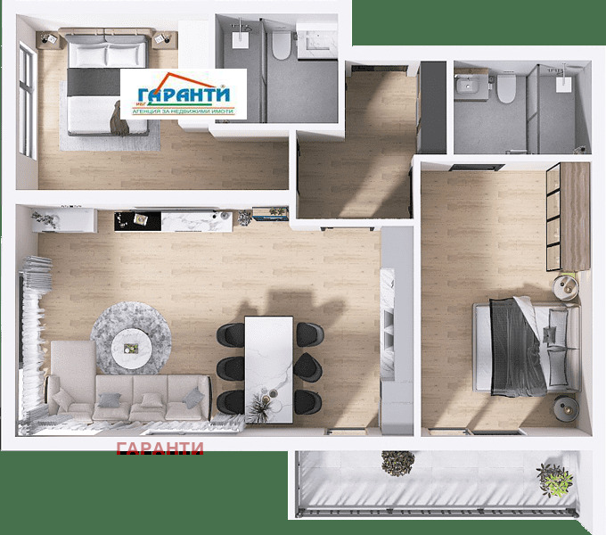 Zu verkaufen  2 Schlafzimmer Plowdiw , Hristo Smirnenski , 102 qm | 58895807 - Bild [5]