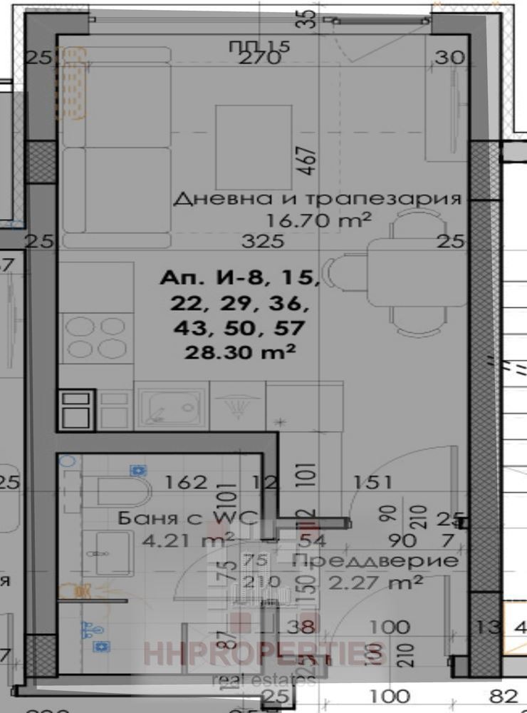 À vendre  1 chambre Plovdiv , Yujen , 34 m² | 32986552 - image [3]