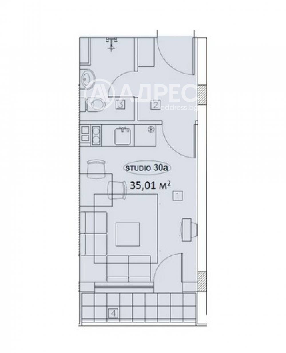 Продава 1-СТАЕН, гр. София, Център, снимка 4 - Апартаменти - 54065746