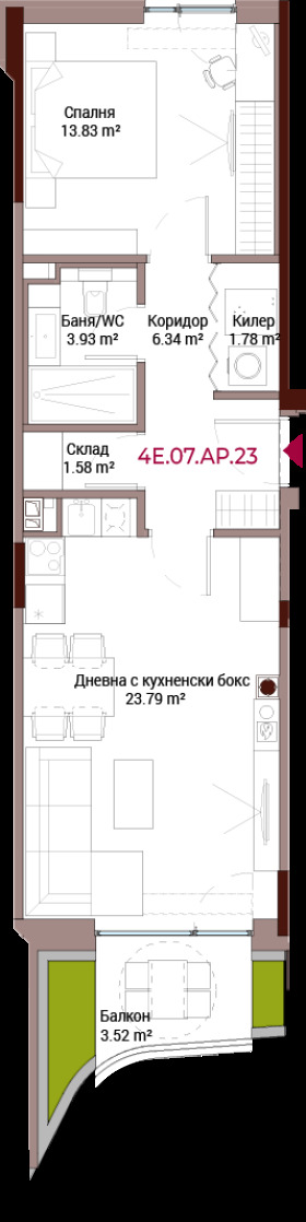 1 bedroom Lozenets, Sofia 10