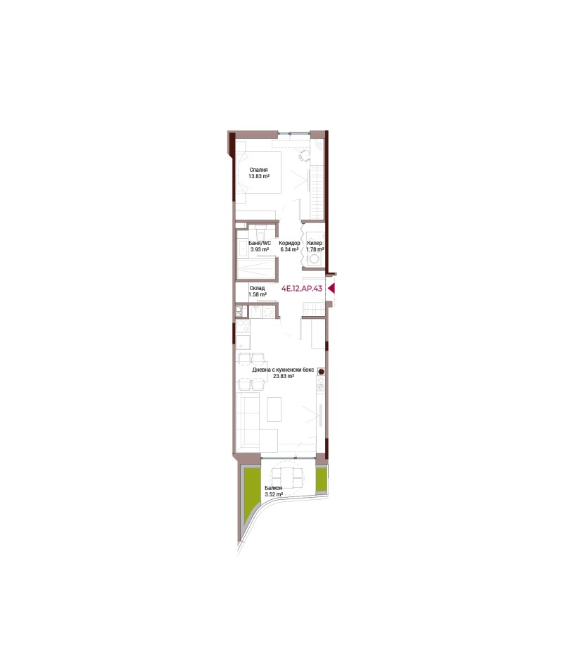 À vendre  1 chambre Sofia , Lozenets , 88 m² | 20102303 - image [2]