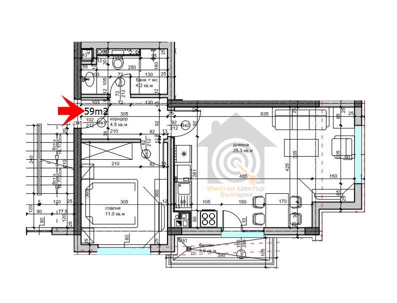Te koop  1 slaapkamer Sofia , Druzjba 1 , 67 m² | 90978604