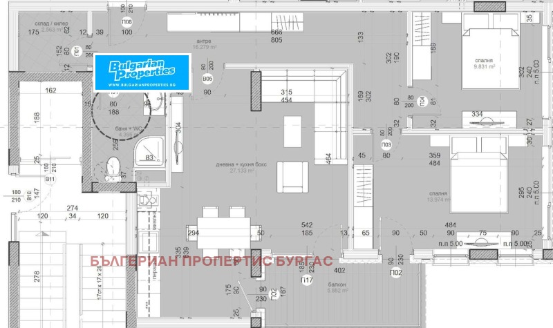 Продава 3-СТАЕН в град Бургас, Меден рудник - зона В - 108 кв.м / 108 155 € » 211 532.79 лв., БЪЛГЕРИАН ПРОПЕРТИС БУРГАС