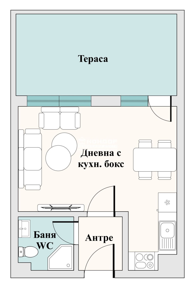 Te koop  Studio Plovdiv , Vastanitsjeski , 50 m² | 64998049 - afbeelding [2]