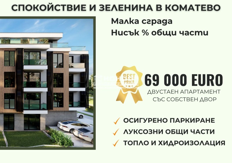 Продава 2-СТАЕН, град Пловдив, Коматево • 69000 € / 134952.27 лв. • 35950656 1