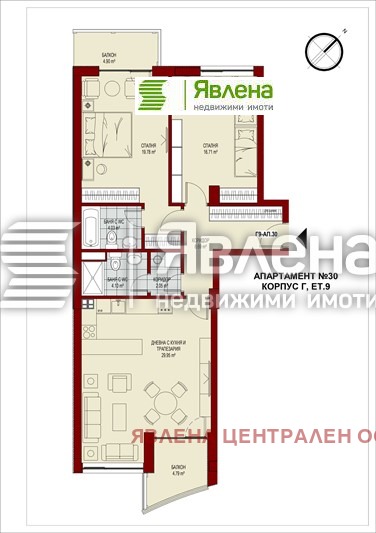 Продаја  2 спаваће собе Софија , Сердика , 127 м2 | 28003112