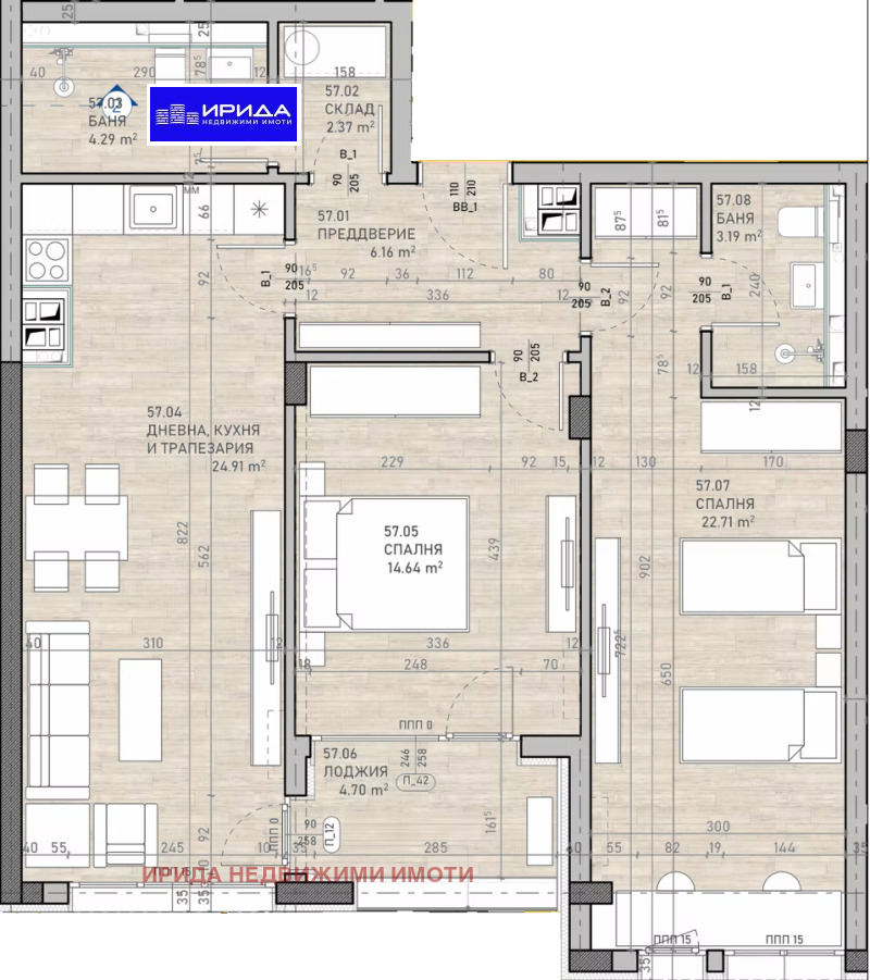 Продава 3-СТАЕН, гр. София, Сухата река, снимка 1 - Aпартаменти - 49529394