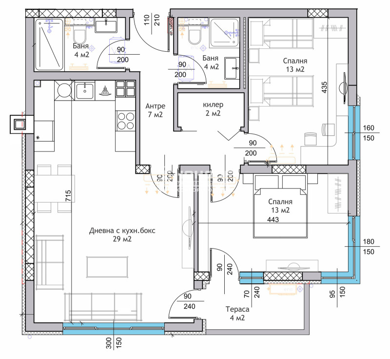 Продава  3-стаен град Пловдив , Тракия , 106 кв.м | 37874214 - изображение [2]