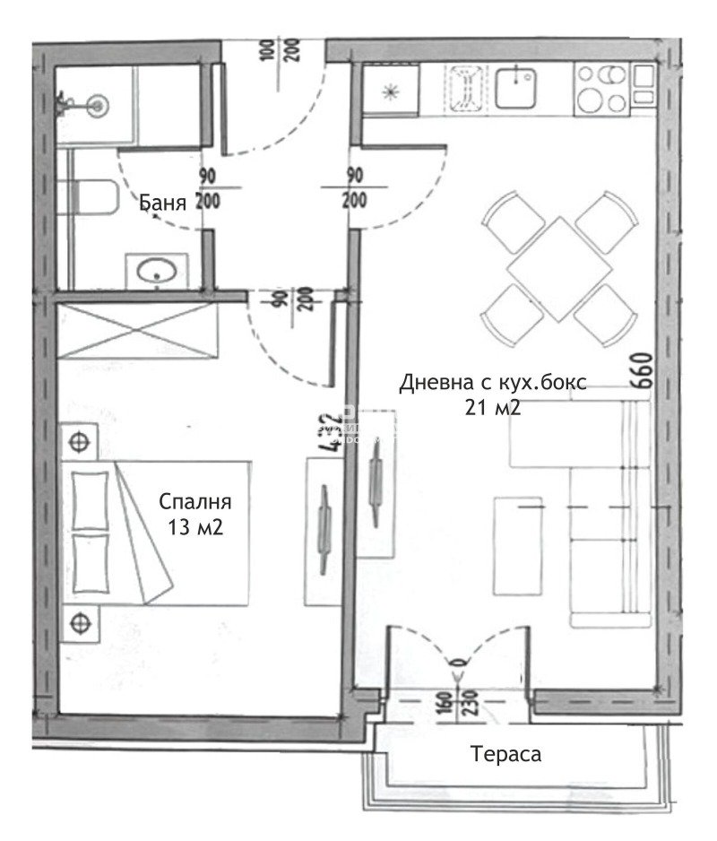 Продава  2-стаен град Пловдив , Коматево , 59 кв.м | 60975080 - изображение [5]