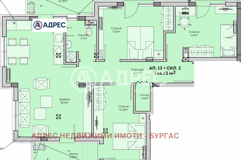 Продава МНОГОСТАЕН, гр. Бургас, Сарафово, снимка 2 - Апартаменти - 53783717